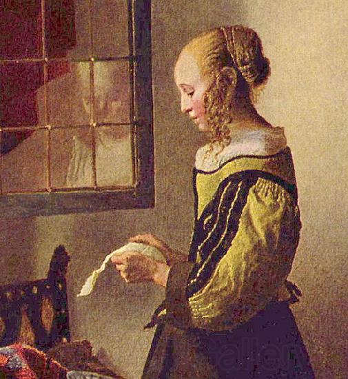 Johannes Vermeer Brieflesendes Madchen am offenen Fenster Norge oil painting art